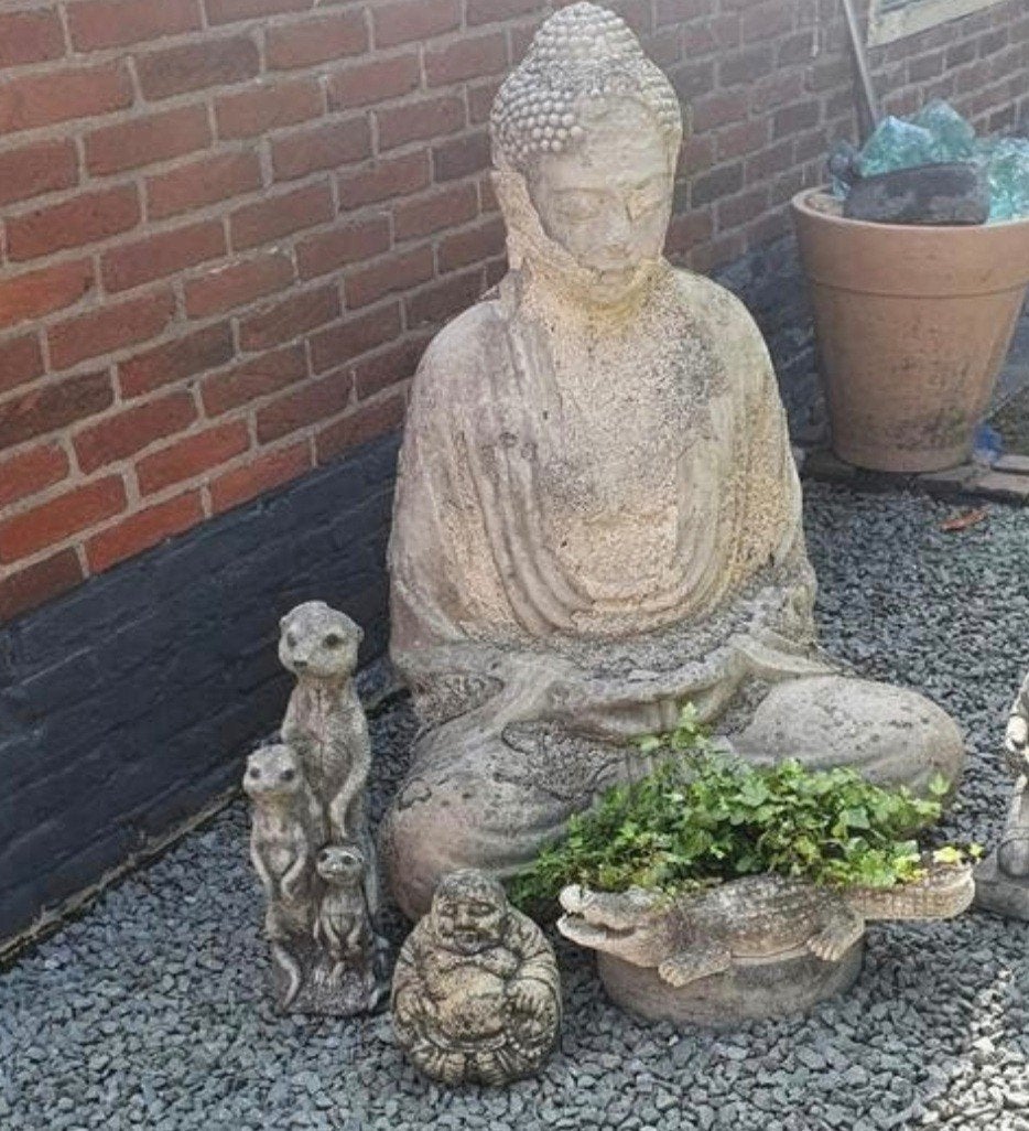 Tuinbeelden, Tuin en Terras, Tuinbeelden, Ophalen of Verzenden, Gebruikt, Boeddhabeeld