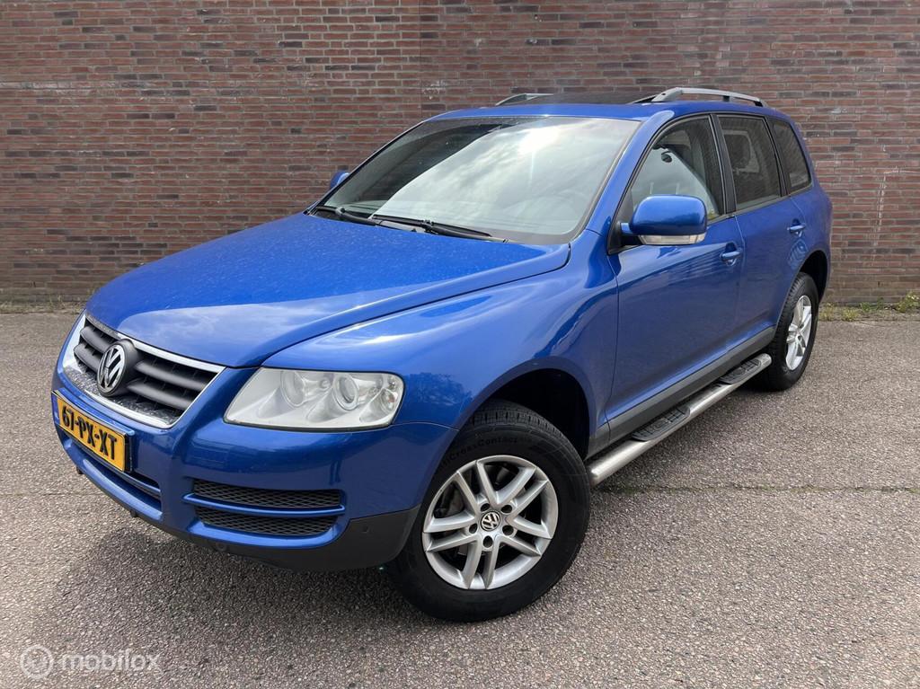 Volkswagen Touareg 3.2 V6 |Dakje |Nap |Leder |Lees tekst!, Auto's, Volkswagen, Automaat, Gebruikt, 3189 cc, Blauw
