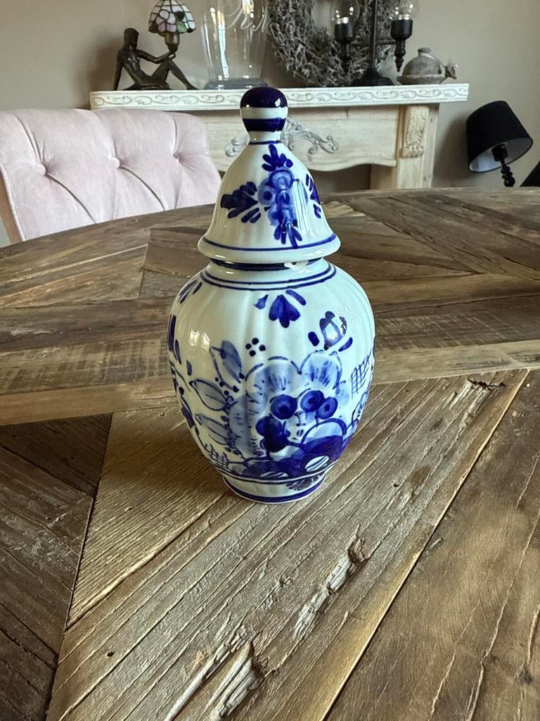 Delfts Blauw gemberpotje - Handgeschilderd, Ophalen