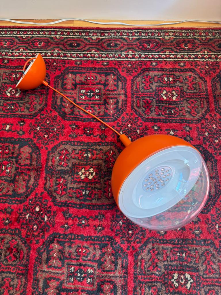 Ikea Vaster retro hanglamp oranje, Ophalen, Gebruikt, Kunststof, Minder dan 50 cm