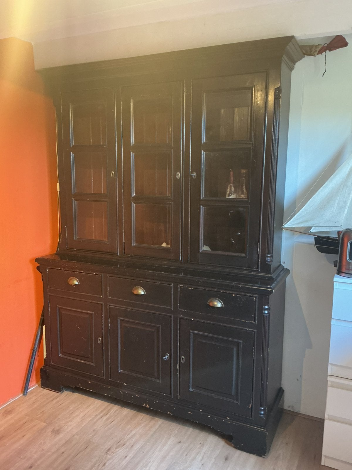 Te koop houten kast, Huis en Inrichting, Ophalen, Gebruikt, Met lade(s), 200 cm of meer