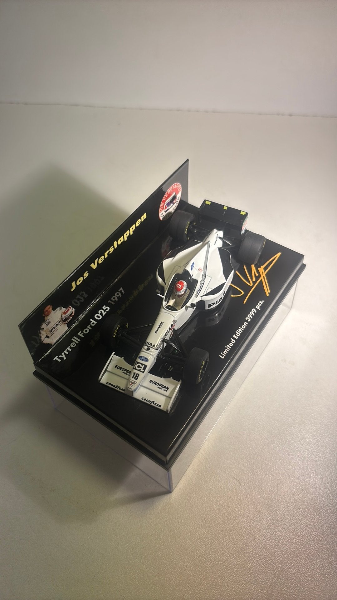 F1 tyrrell ford 025 j.Verstappen minichamps 1.43, Auto, Ophalen of Verzenden, MiniChamps, A