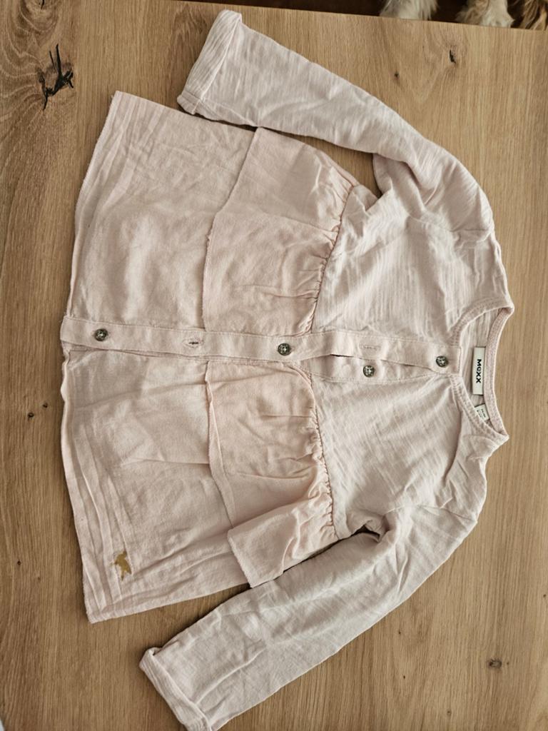 Mexx Roze Shirtje met Ruches Maat 74/80 (6-12M), Mexx, Gebruikt, Meisje, Ophalen of Verzenden