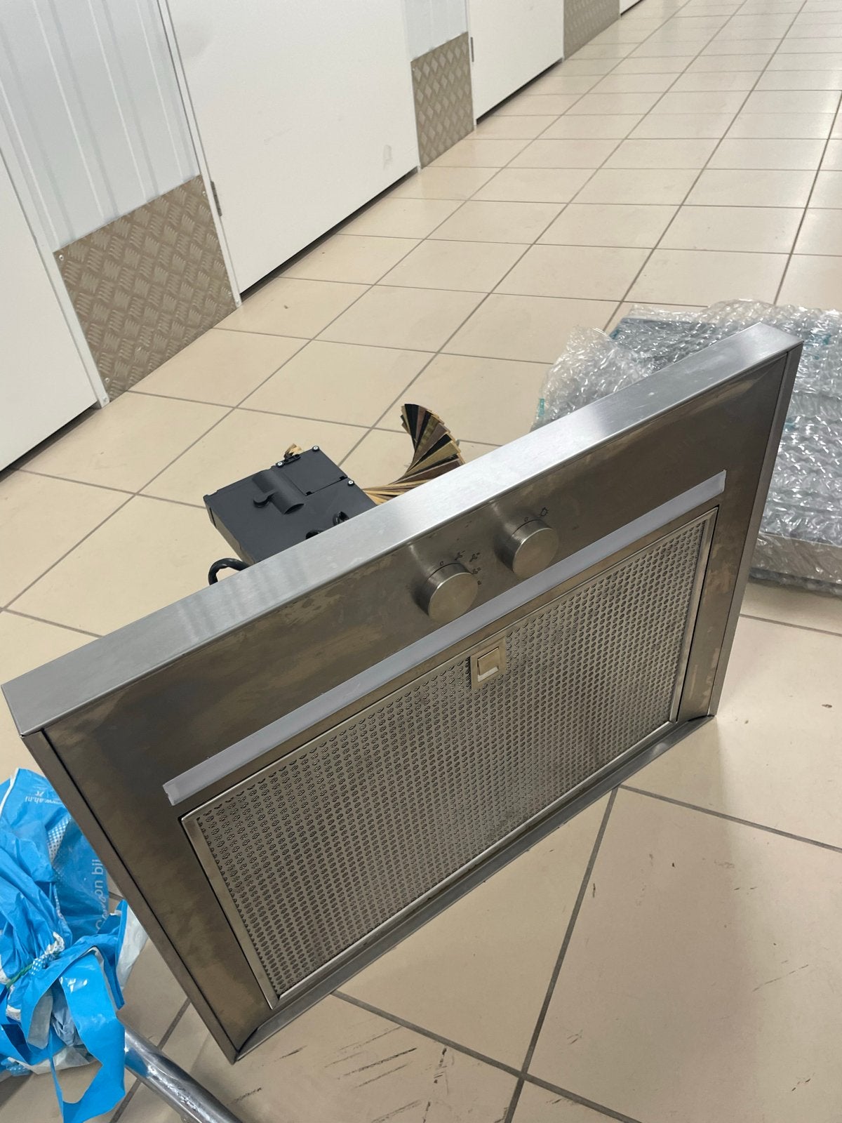 IKEA MATÄLSKARE Afzuigkap wand, zwart, 60 cm, Ophalen, Gebruikt, Inbouw, Wandschouwkap