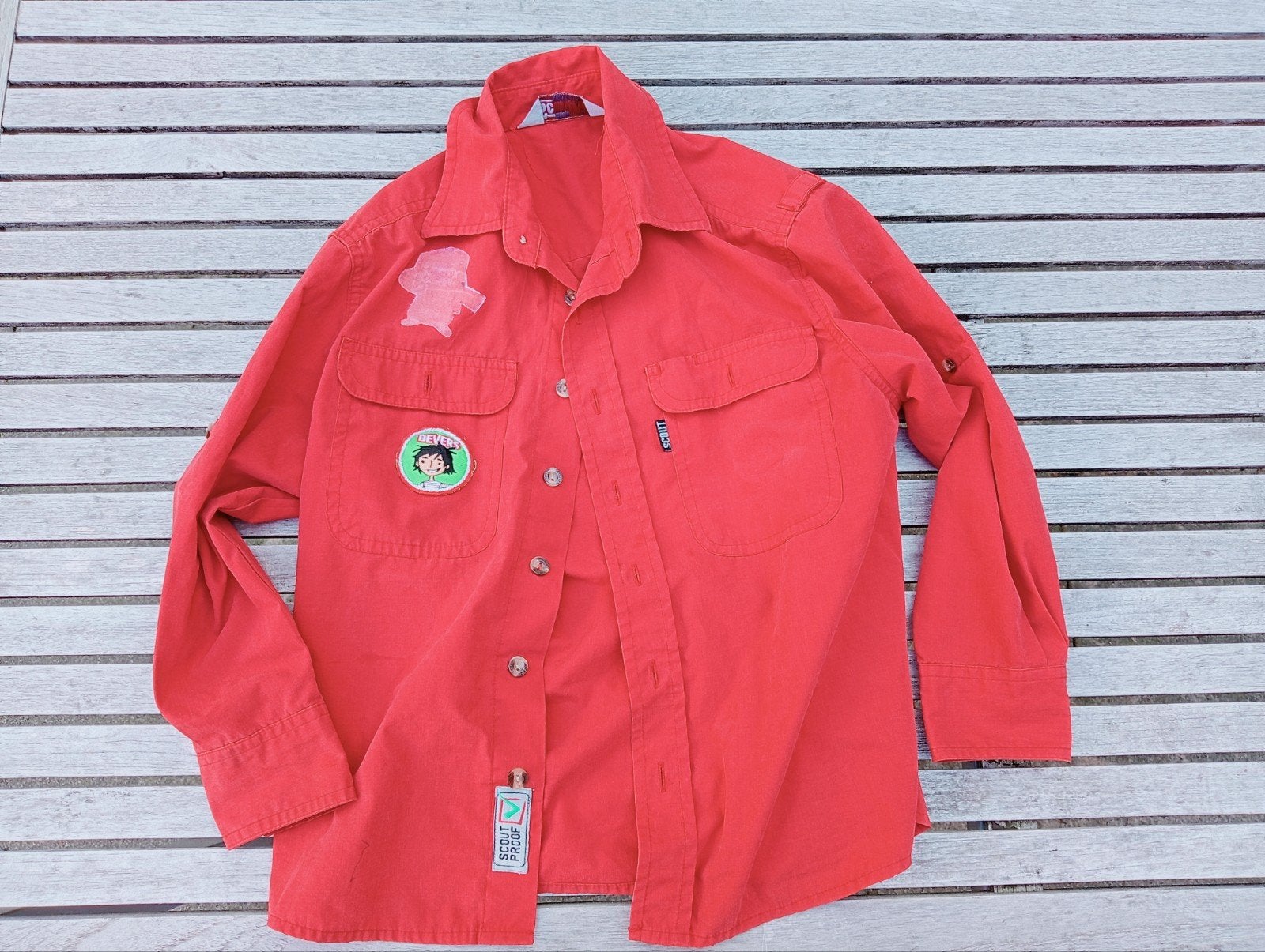 Bevers blouse scouting met insigne Bevers!, Ophalen of Verzenden, Gedragen, Onbekend