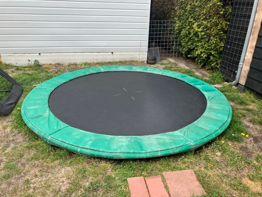 Trampoline 305cm met verlengstukken - Uren speelplezier!, Ophalen, Gebruikt
