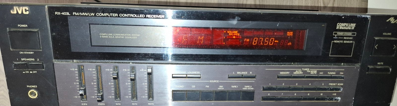 JVC RX-403L Computer Controlled Receiver, Ophalen, Gebruikt, JVC, 60 tot 120 watt