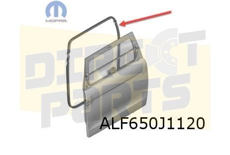 Fiat Topolino (O2) portierrubber (sponningrubber) Links/Rech