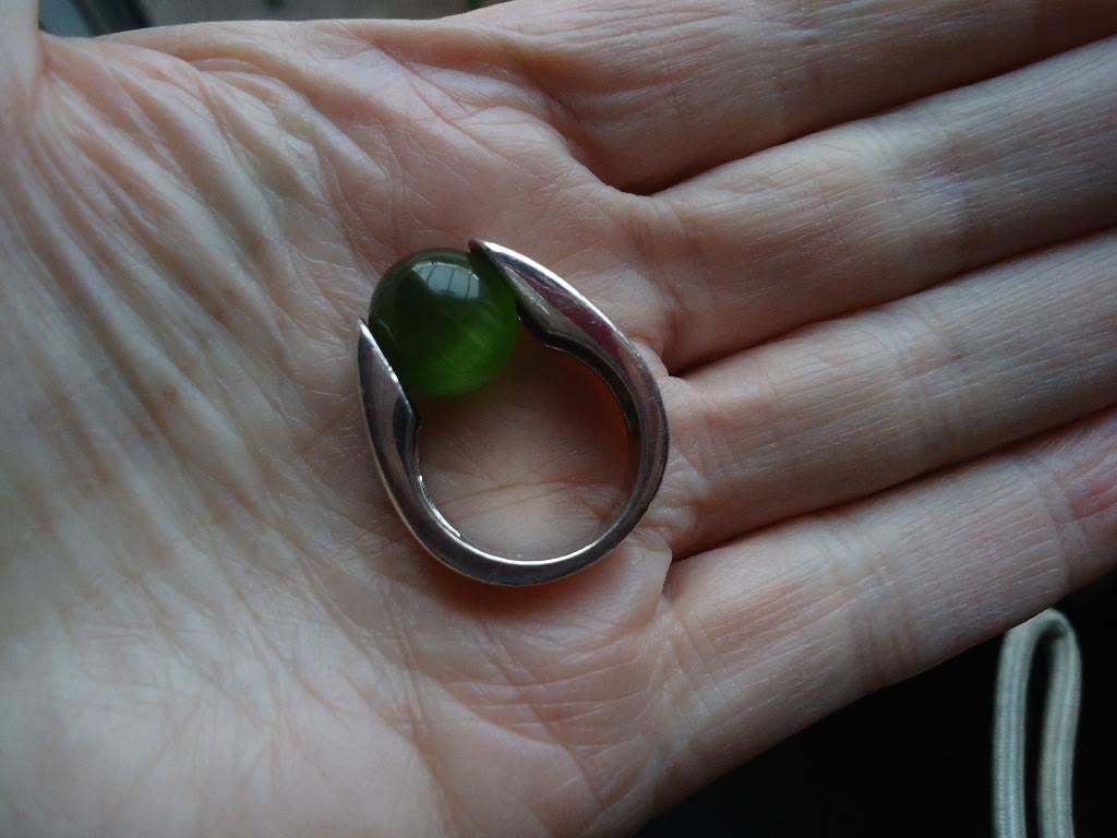 mooie echt zilveren ring melano mt 17,25 met veel balletjes, Ophalen of Verzenden, Zo goed als nieuw, 17 tot 18, Dame