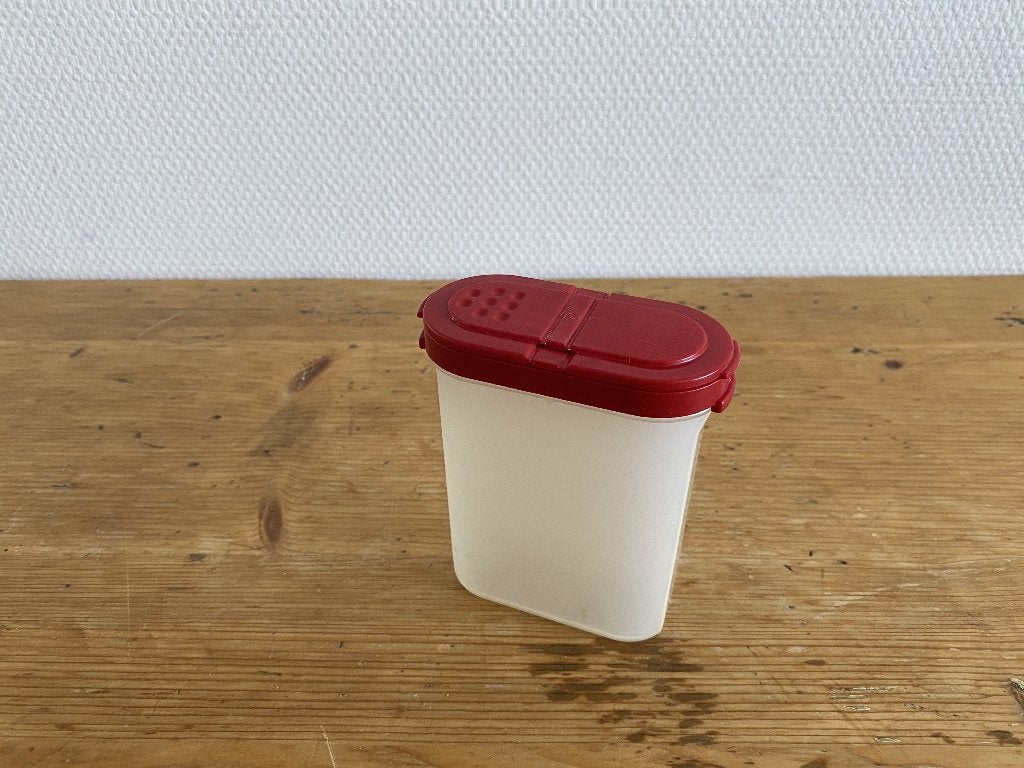 Tupperware Kruidenpotje ( rood deksel ), Ophalen of Verzenden, Gebruikt, Rood, Overige typen