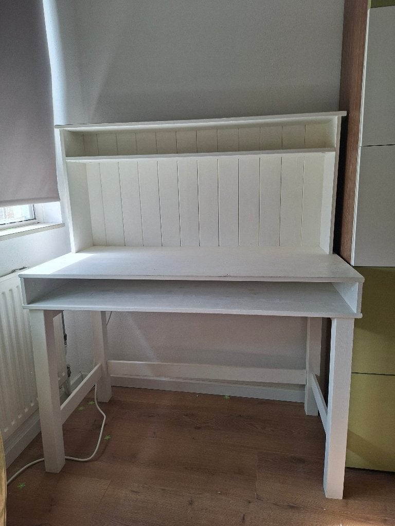 Bureau wit Rivera Maison, Ophalen, Gebruikt, 100 tot 150 cm, 1 of 2 laden