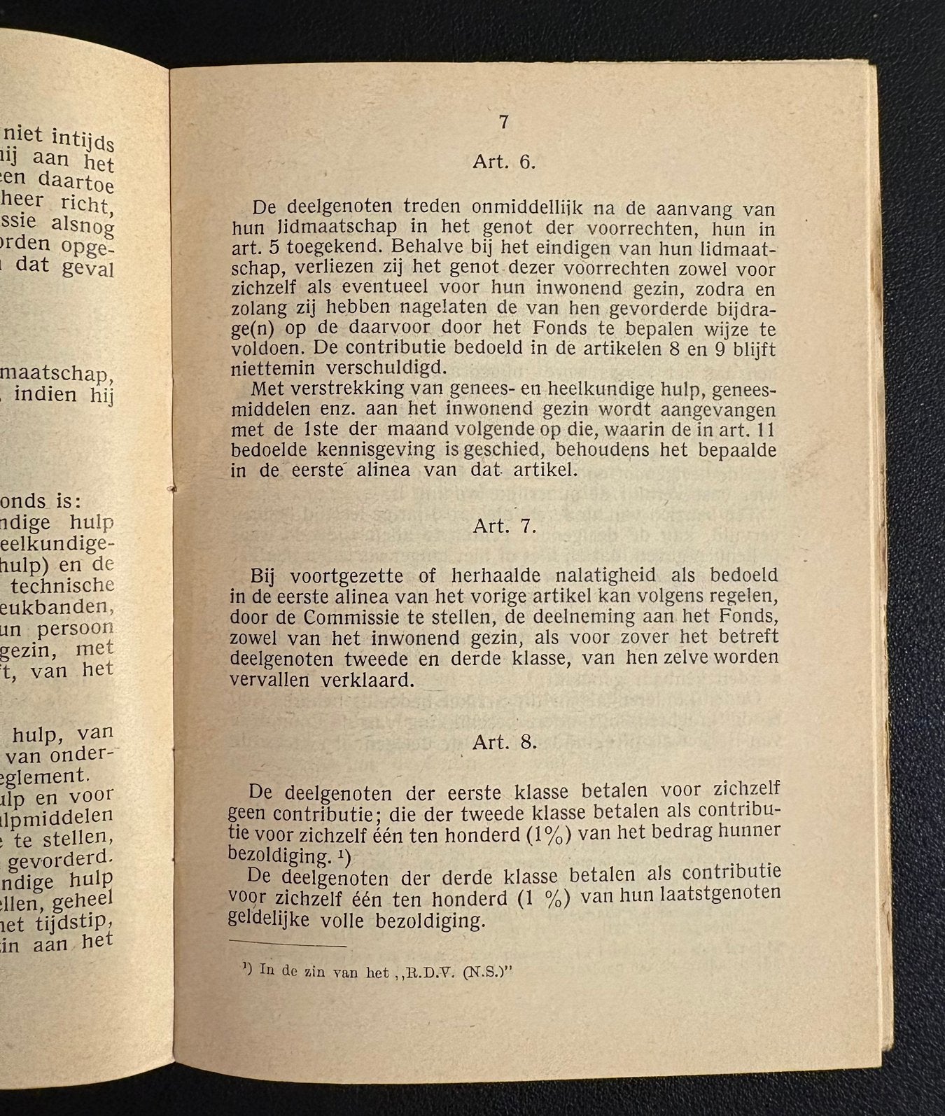 Reglement zieken- en ondersteuningsfonds personeel NS (1949), Ophalen of Verzenden, Zo goed als nieuw, Trein, Boek of Tijdschrift
