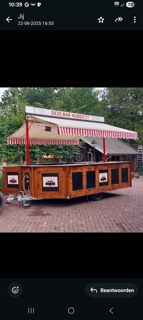 Mobiel feestbar, bar incl biertap te huur, Ophalen of Verzenden, Nieuw, Overige