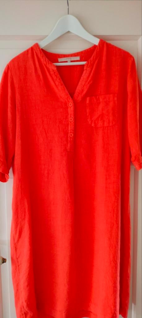 Nieuwe oranje linnen jurk Comme Ca, maat 36, Comme ca, Nieuw, Oranje, Ophalen of Verzenden