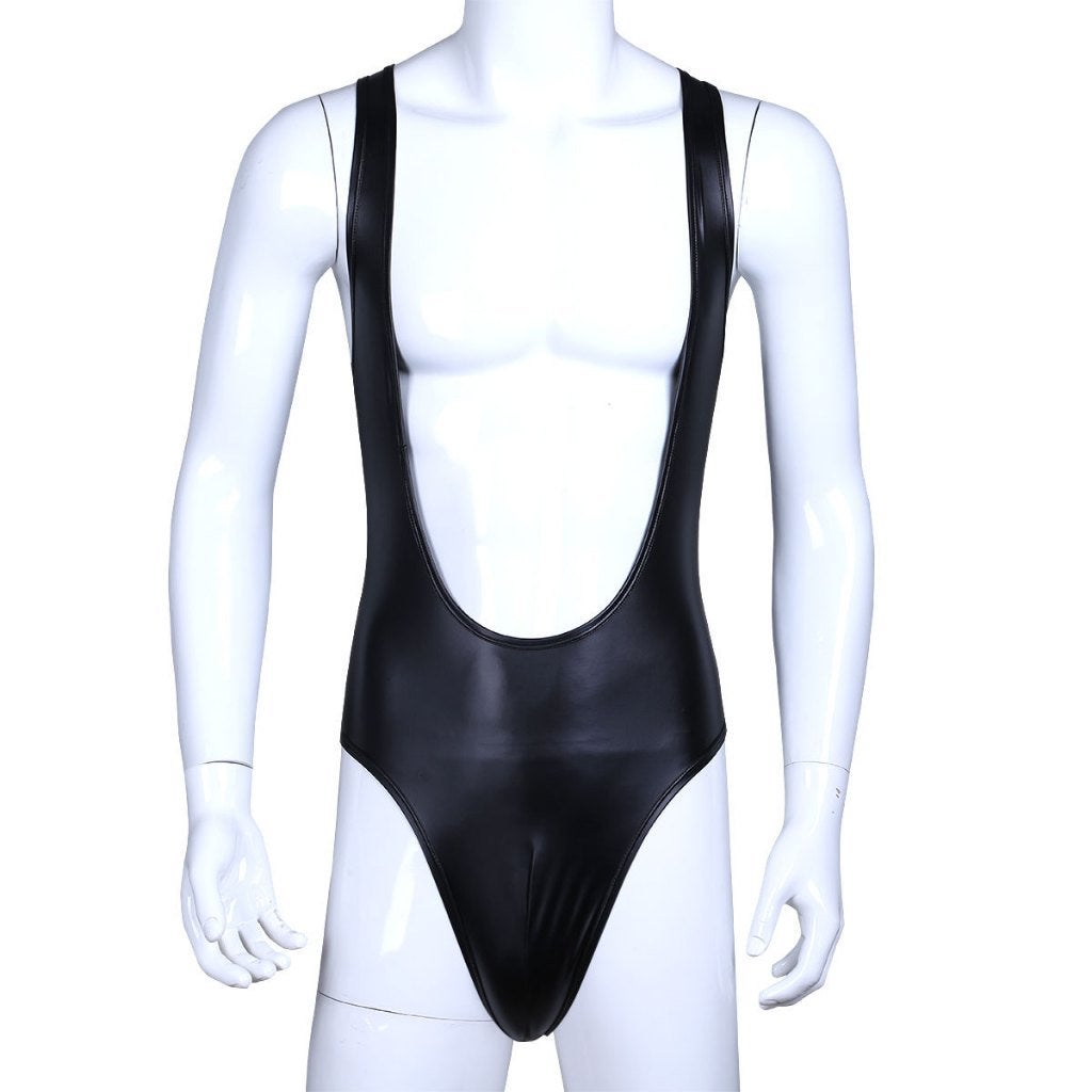Heren zwarte worstel jumpsuit catsuit leotard sport leren, Kleding | Heren, Carnavalskleding en Feestkleding, Verzenden, Nieuw