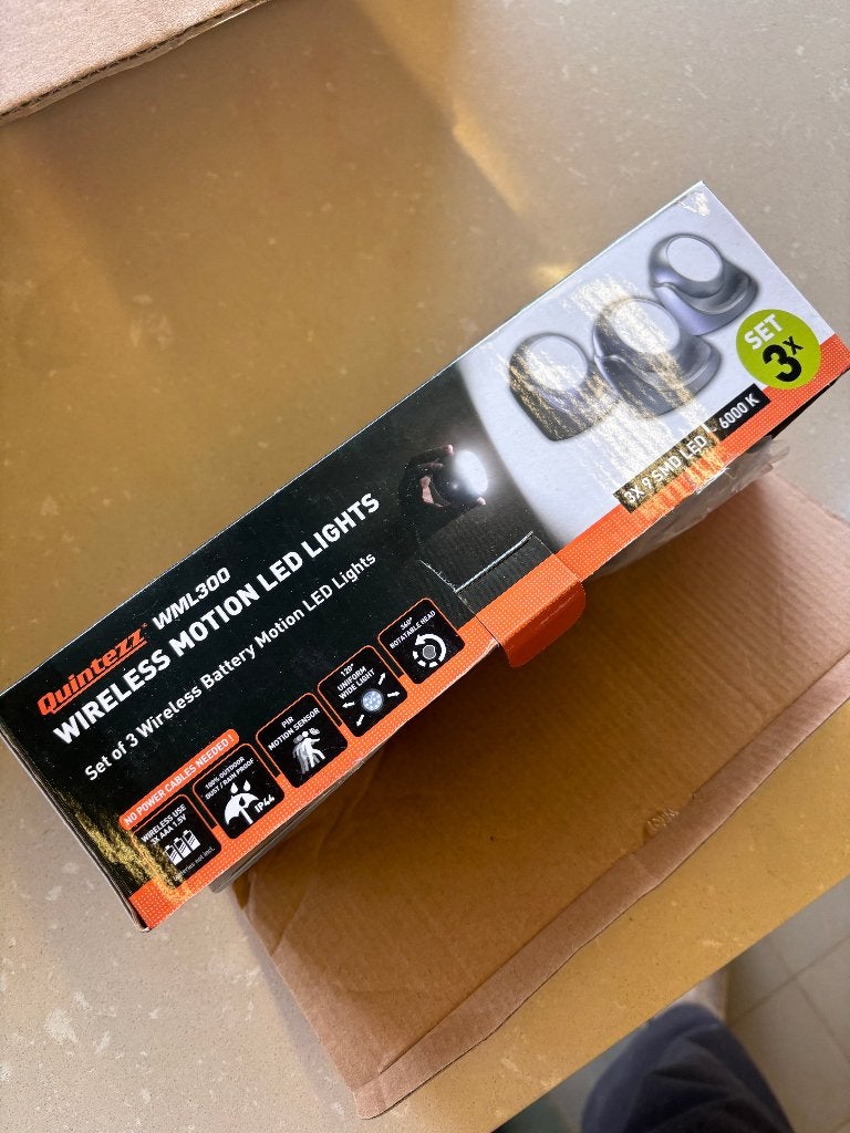 Quintezz WML300 LED sensorlampen set van 3  CS26796, Wit, Kunststof, Nieuw, Overige fittingen