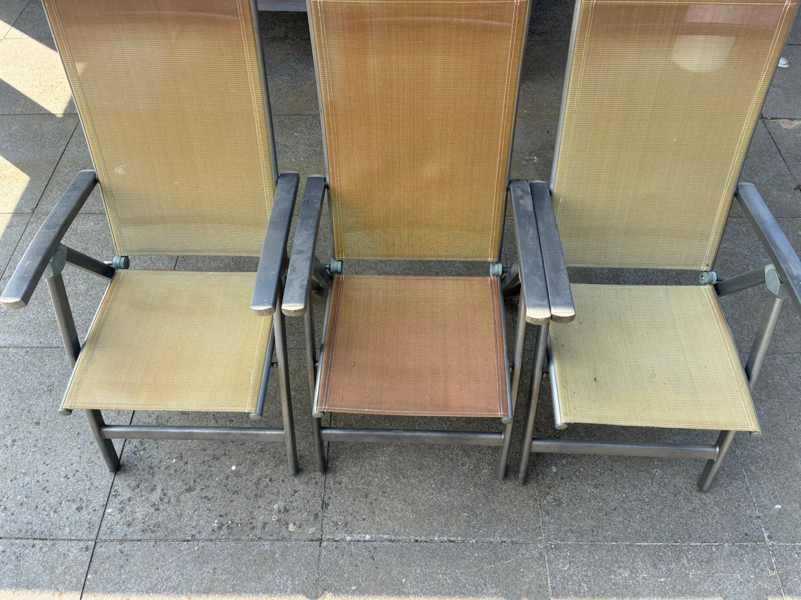 6 aluminium inklapbare tuinstoelen, Ophalen, Zo goed als nieuw, Krat, Minder dan 35 cm