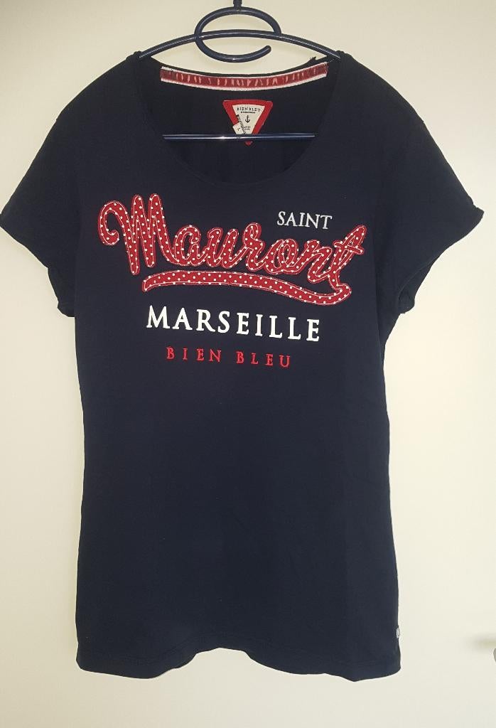 Shirt maat L Bien Blue, Blauw, Maat 42/44 (L), Ophalen of Verzenden, Korte mouw