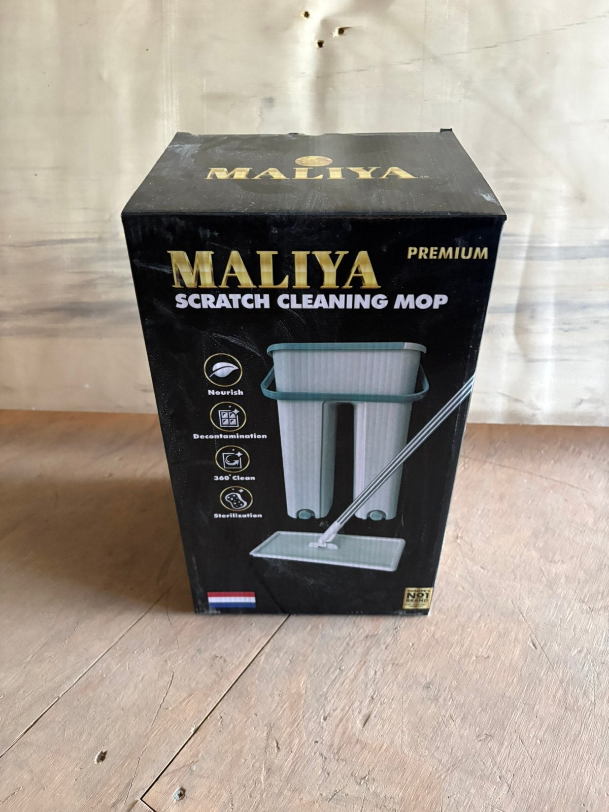 Maliya Premium Scratch Cleaning Mop, Ophalen, Dweilemmer, -bak, of -wagen