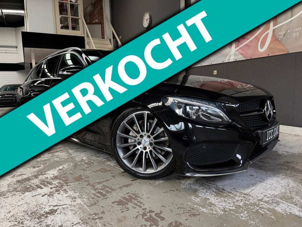 Mercedes-Benz C-klasse Estate 180 Edition 1, AMG optiek, lee, Auto's, Automaat, 745 kg, Euro 6, Zwart