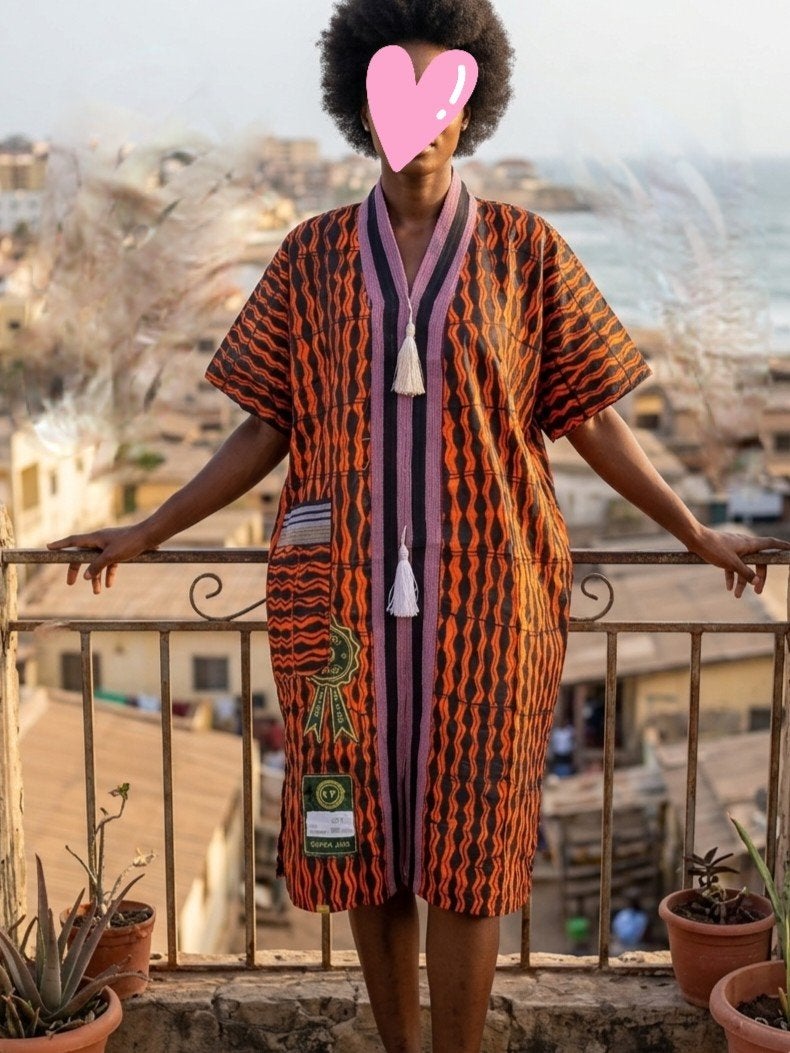 Afrikaanse jurk, Kleding | Dames, Jurken, Maat 46/48 (XL) of groter, Nieuw, Oranje, Ophalen of Verzenden