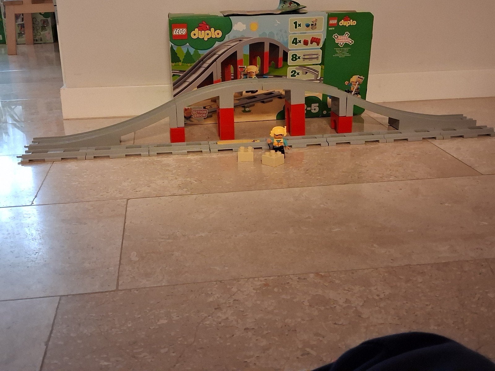 Lego Duplo Spoorbrug en Rails (10872), Compleet, Overige thema's, Ophalen of Verzenden, Zo goed als nieuw