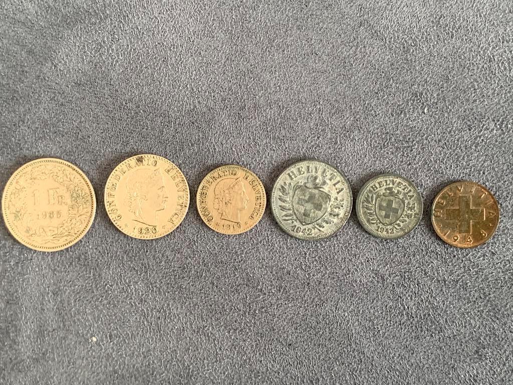 Setje Helvetia munten 1919-1985, Postzegels en Munten, Munten | Europa | Niet-Euromunten, Ophalen, Overige landen, Setje