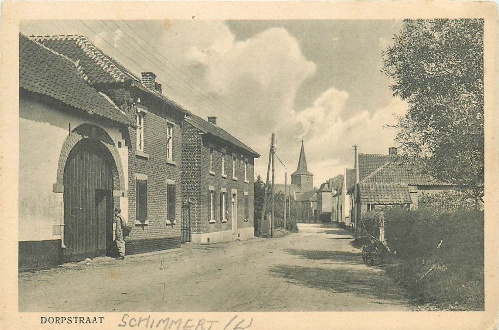 701-168-047 Schimmert Dorpstraat, Verzamelen, Ansichtkaarten | Nederland, Verzenden, Voor 1920, Limburg