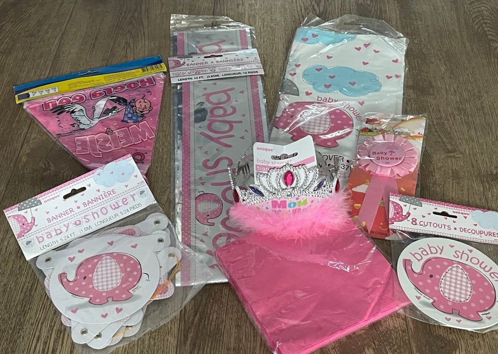 Babyshower pakket roze op = op, Versiering, ., Pijnacker, Nieuw