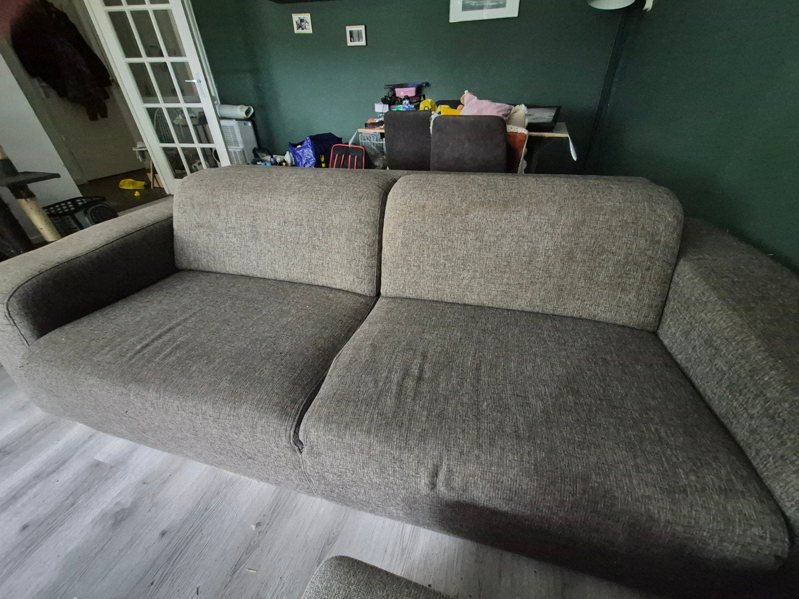Gratis ophalen: Comfortabele bank 230cm breed, Ophalen, Gebruikt, Driepersoons, Rechte bank