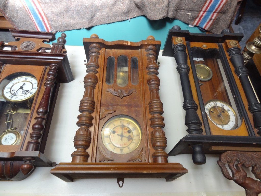 3 antieke Weense regulators voor loop of sloop, Ophalen of Verzenden