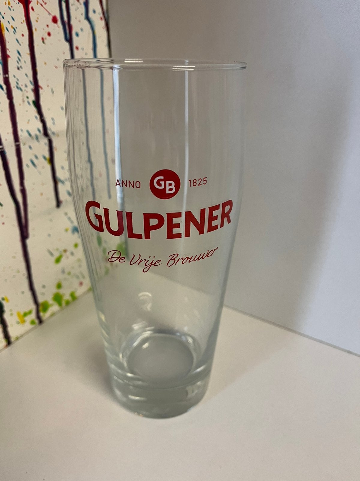 Gulpener halve liters set van 6 glazen, Ophalen of Verzenden, Nieuw, Glas of Glazen, Gulpener
