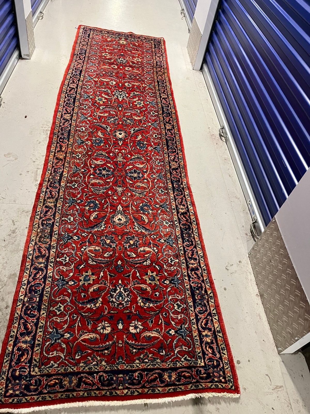 Perzische tapijt handgemaakte Loper 330x88,, Ophalen, Crème, 200 cm of meer, 50 tot 100 cm