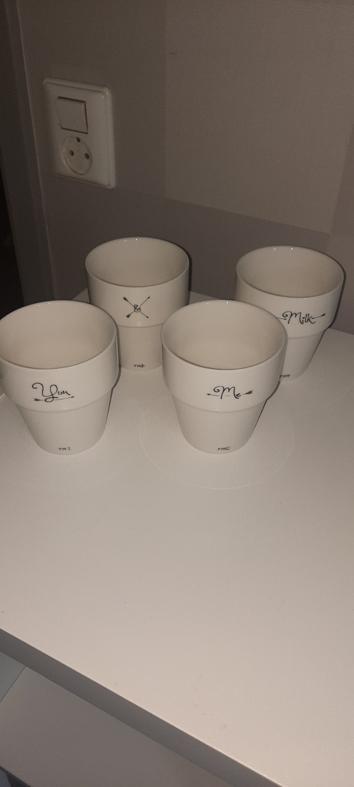 4 stapelbekers riviera maison, Ophalen of Verzenden, Zo goed als nieuw, Aardewerk, Overige stijlen