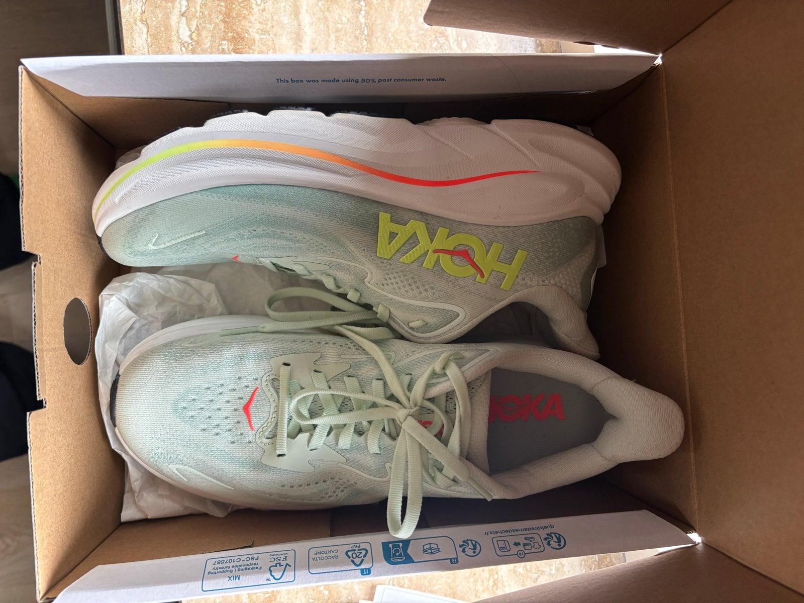 Hoka Clifton 10 hardloopschoenen - Nieuw in doos, Kleding | Dames, Ophalen of Verzenden, Nieuw, Groen, Sportschoenen