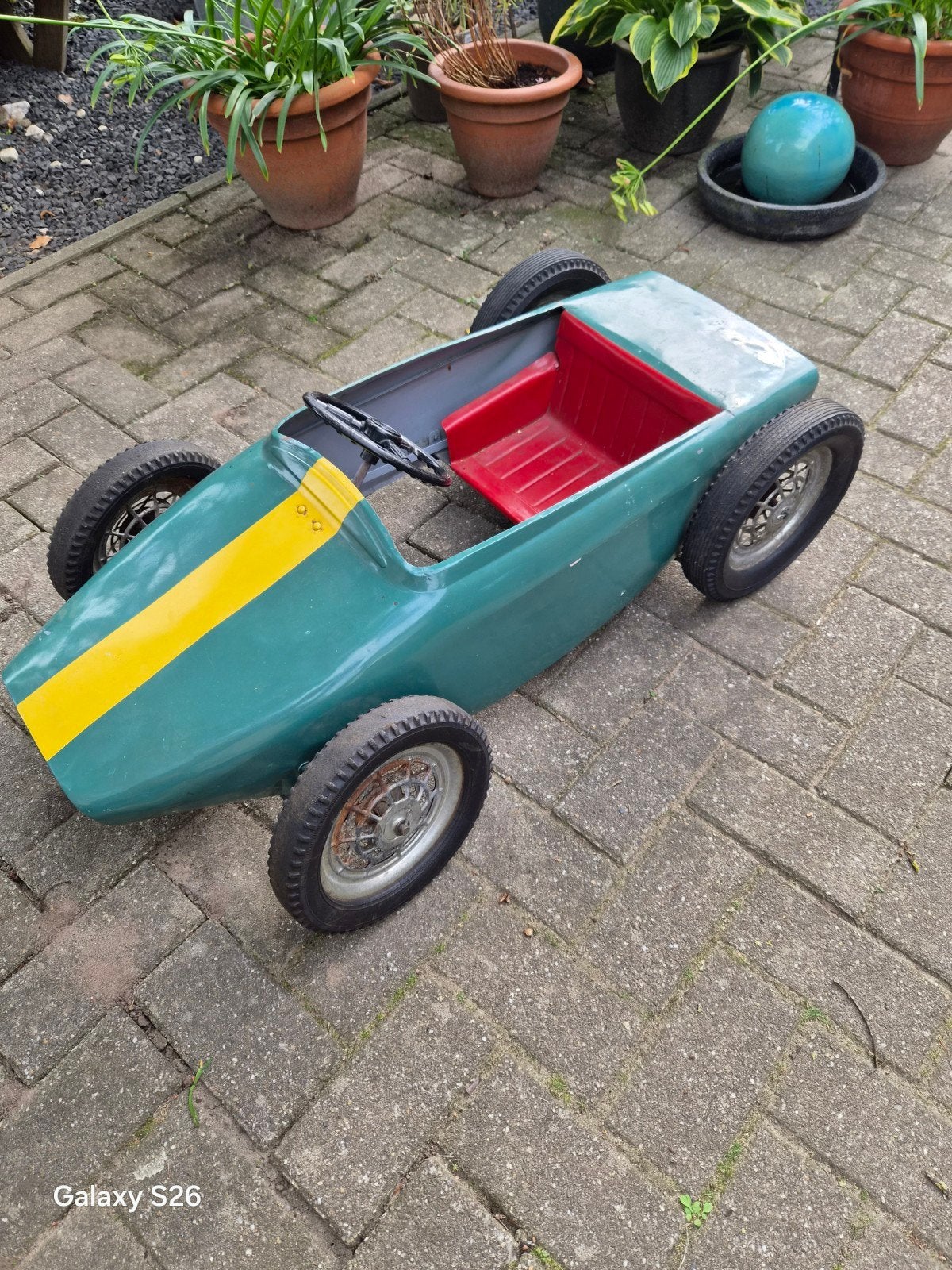 Stalen Trapauto Lotus (jaren '60), Ophalen, Gebruikt