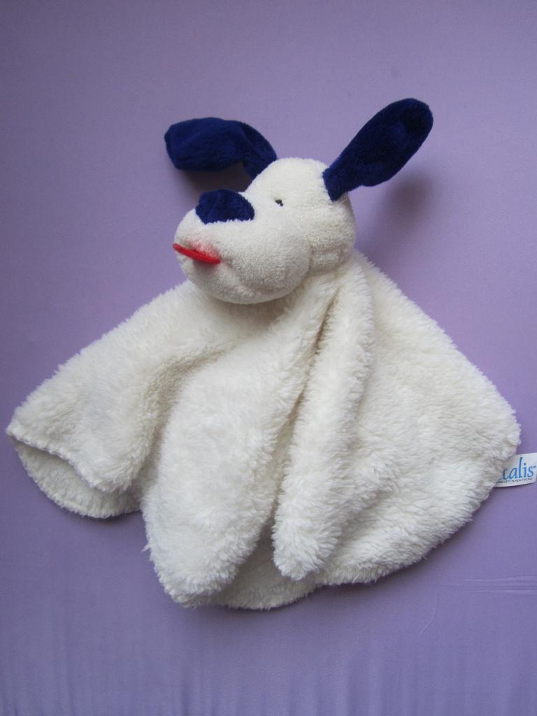 NATALIS Knuffeldoekje HOND. WIT **Nieuw**, Kinderen en Baby's, Speelgoed | Knuffels en Pluche, Overige merken, Nieuw, Met label