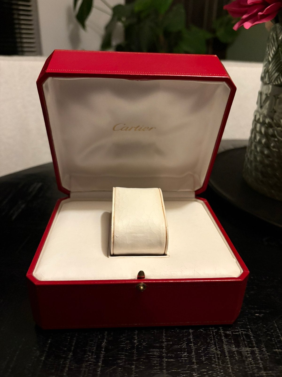 Vintage Cartier horloge doos origineel, Overige merken, Polshorloge, Ophalen of Verzenden, Leer