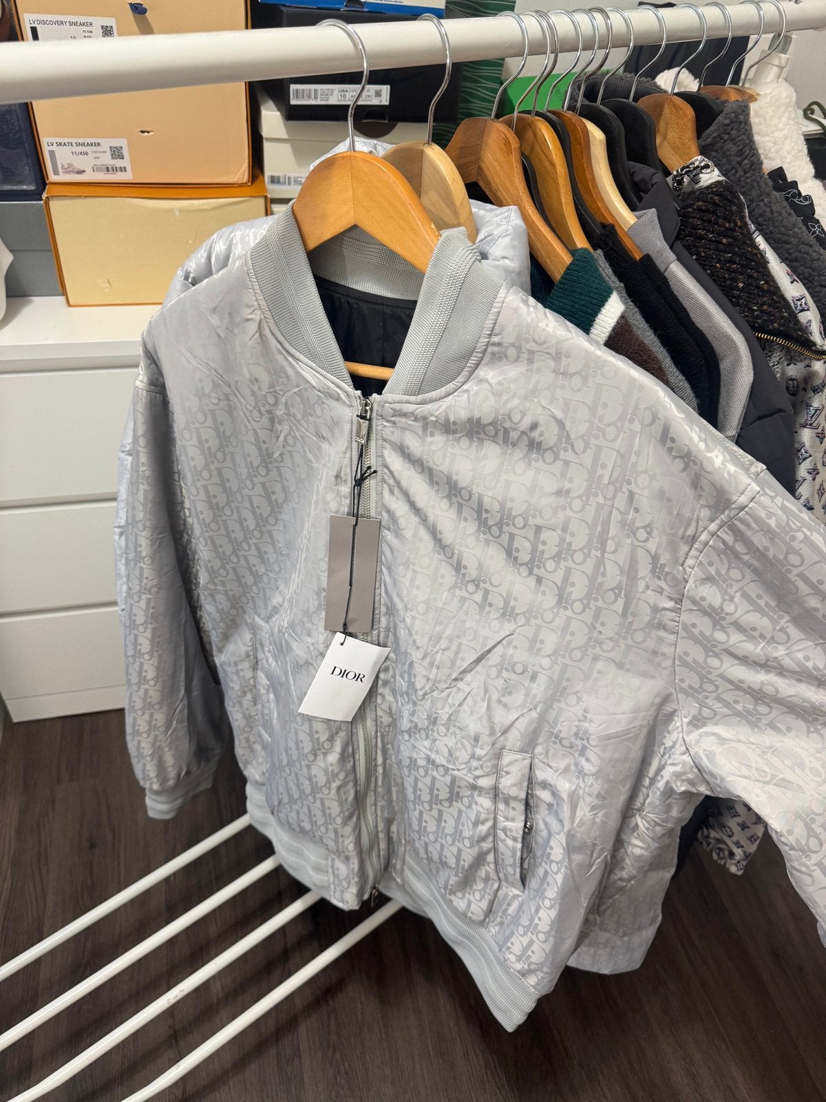 Dior Oblique bomberjack zilver, Kleding | Dames, Ophalen of Verzenden, Nieuw