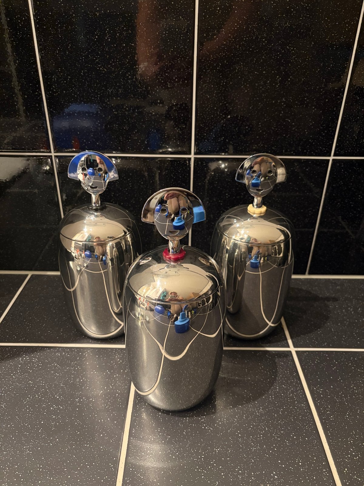 Alessi voorraad bussen - Set van 3, Ophalen, Gebruikt, Zilver, Voorraadpot
