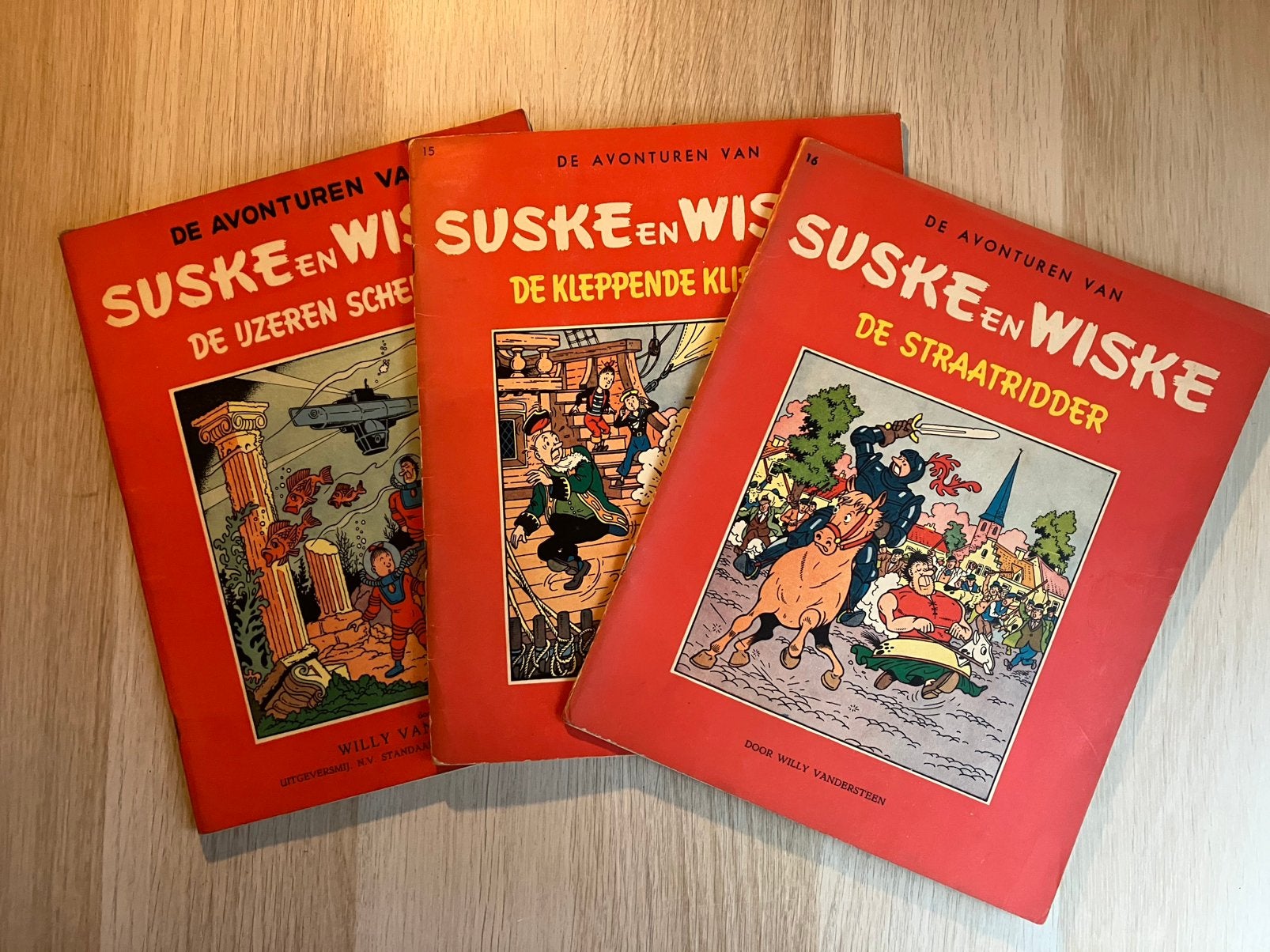 Suske en Wiske - Nrs 14-15-16 - Hollandse Ongekleurde reeks, Verzenden, Willy Vandersteen, Zo goed als nieuw, Meerdere stripboeken