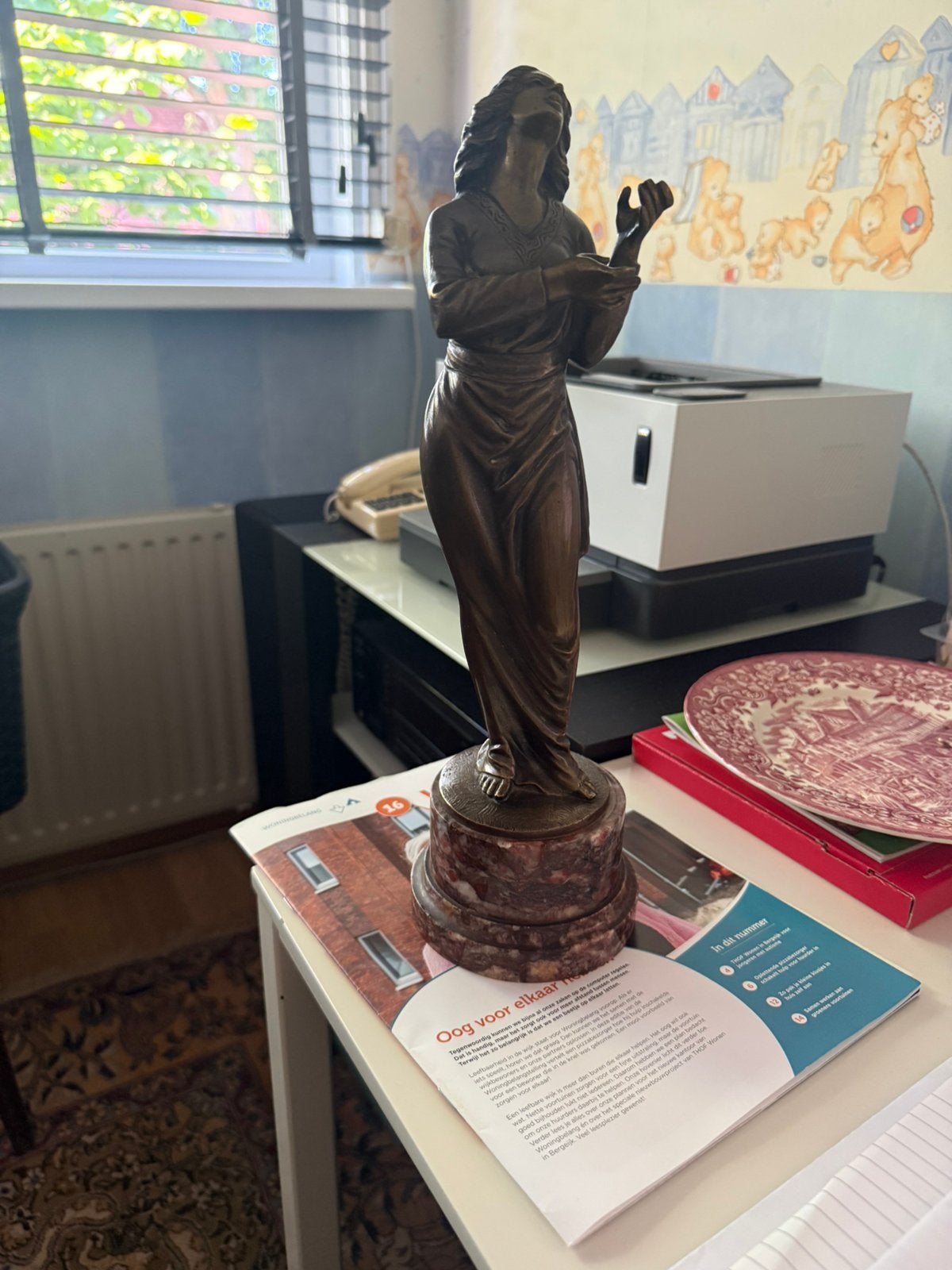 Bronzen Maria beeld, Ophalen