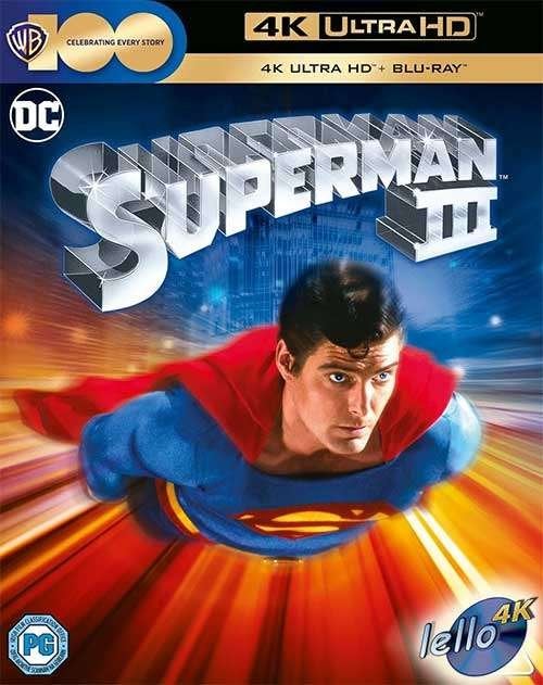 Blu-ray 4K: Superman III (3 1983 Christopher Reeve) UKS 4NLO, Ophalen of Verzenden, Nieuw in verpakking, Actie