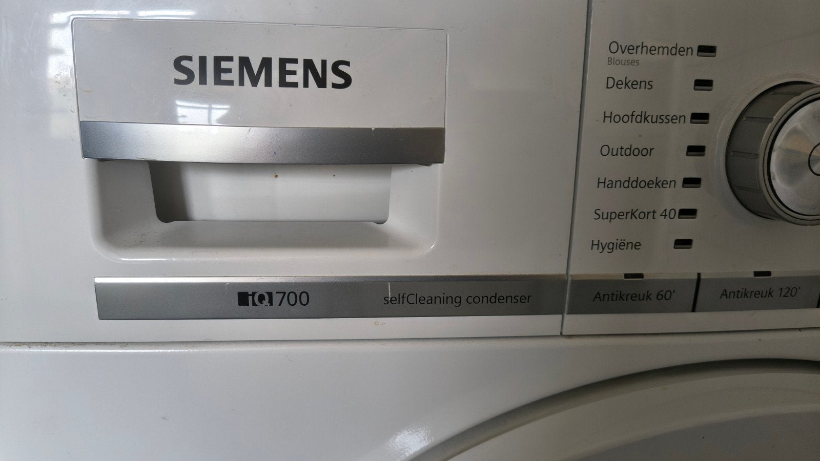 Siemens iQ700 condensdroger - Werkt,  programma duurt lang, Ophalen, 6 tot 8 kg, Gebruikt, Voorlader