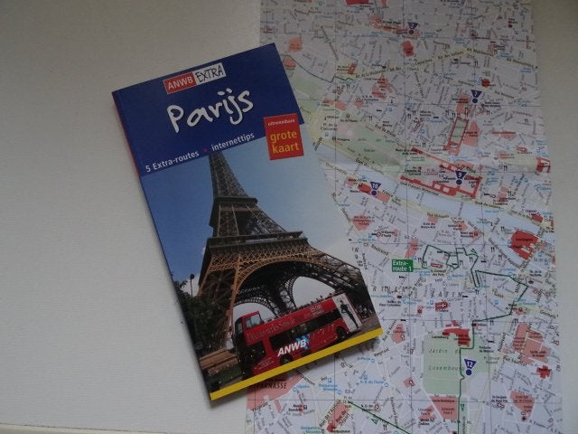 Parijs ; anwb extra reisgids + de plattegrond, Europa, Ophalen of Verzenden, Zo goed als nieuw, Reisgids of -boek