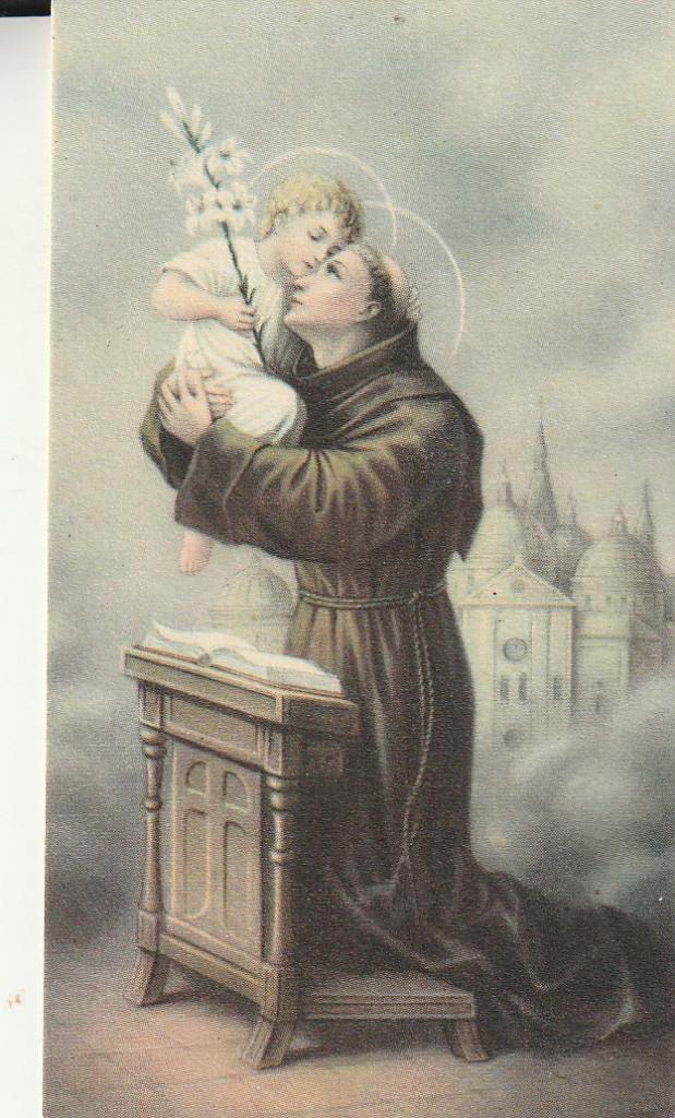 Prent Sint-Antonius van Padua, Ophalen of Verzenden, Zo goed als nieuw, Kaart of Prent, Christendom | Katholiek