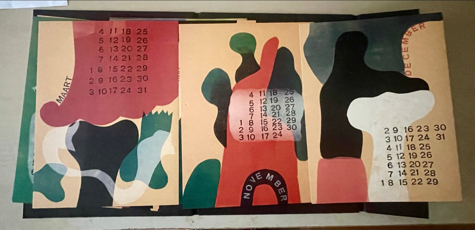 H.N.Werkman kalender 1945, Ophalen of Verzenden, Zo goed als nieuw