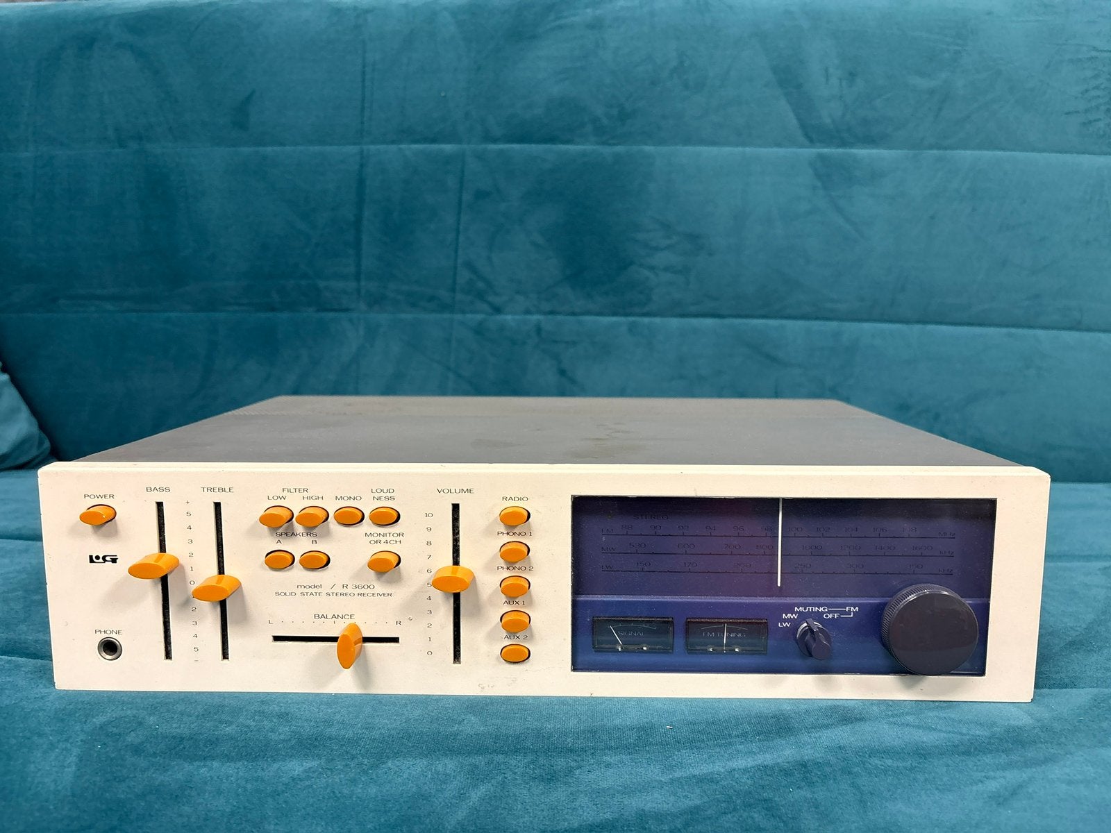 LG R3600 receiver (submerk van Luxman) versterker AS IS, Telecommunicatie, Ophalen, Niet werkend, Zender en Ontvanger