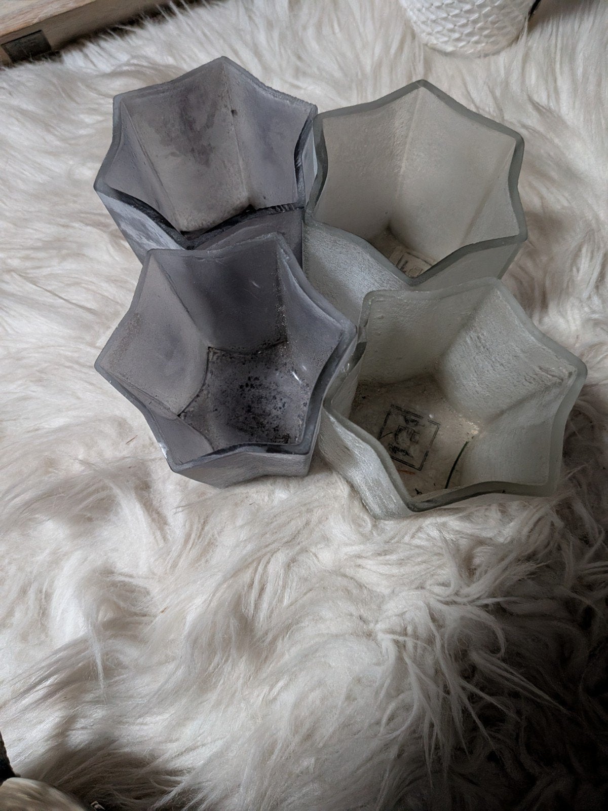 Set van 4 Rivièra Maison waxinelichthouders, Ophalen of Verzenden, Zo goed als nieuw, Glas, Rivièra Maison