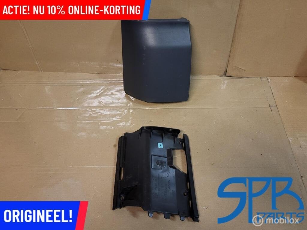 ORIGINELE BUMPERHOEK LINKSACHTER VW TRANSPORTER T5 MET KLEP